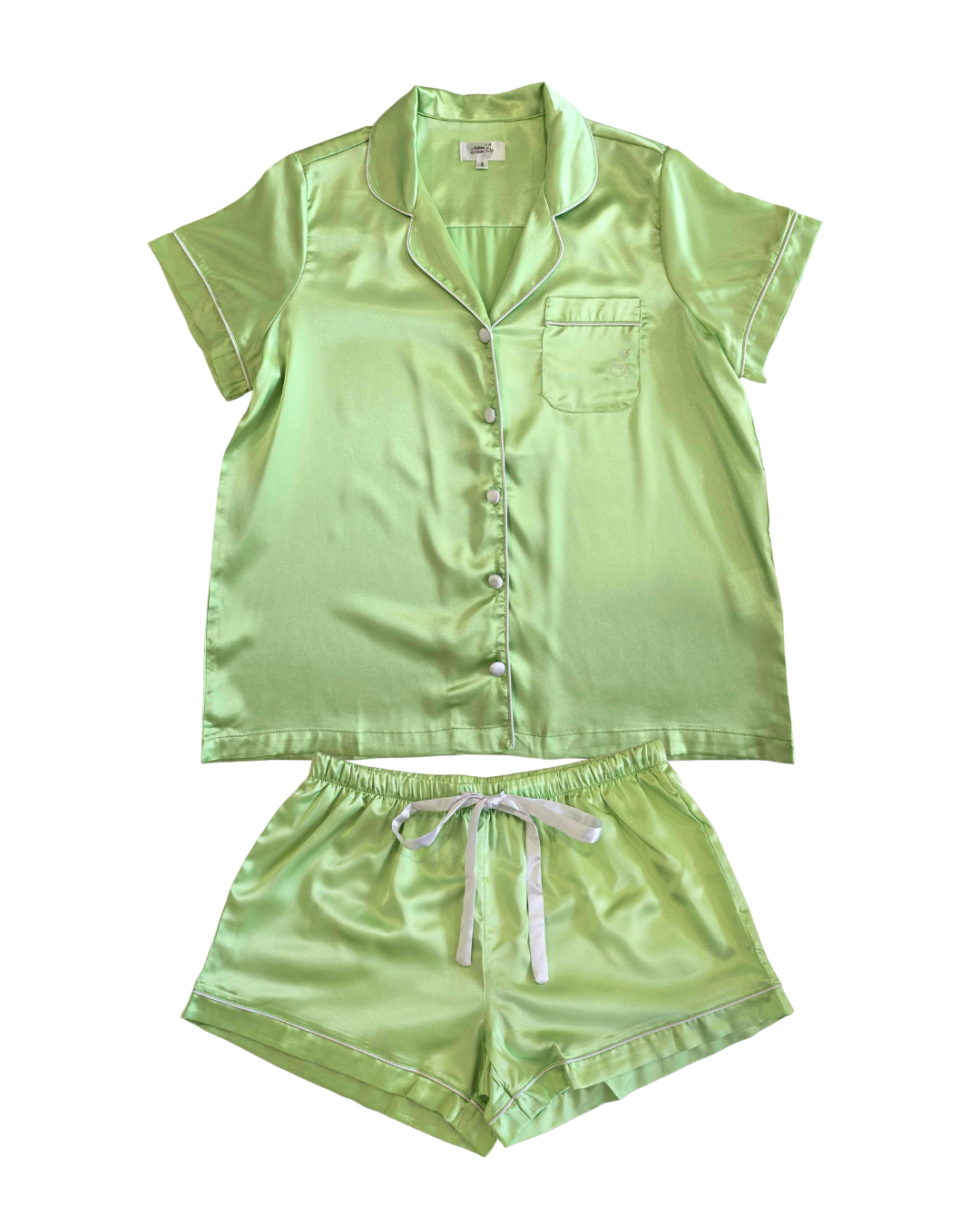 Lime Green Satin Pyjamas